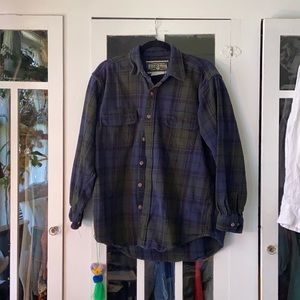 Thick, cozy and cute green flannel